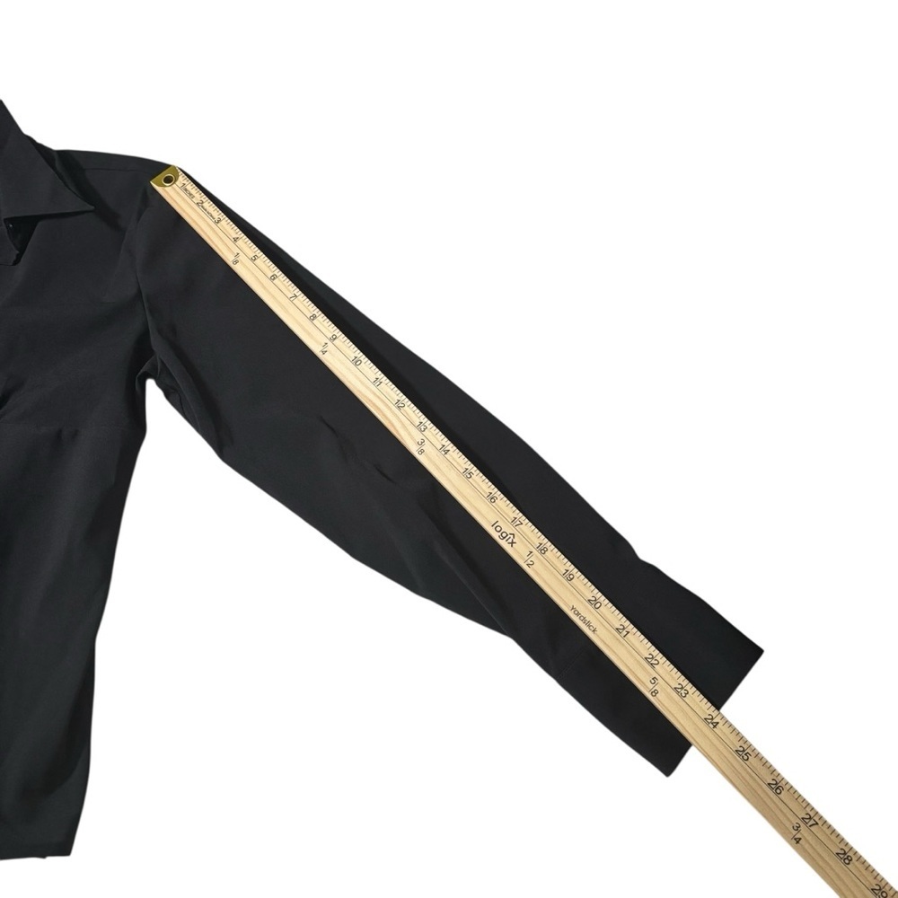 Express Stretch Black Button Up Shirt Size 11/12 Tailored Fit Office Workwear - Picture 15 of 15